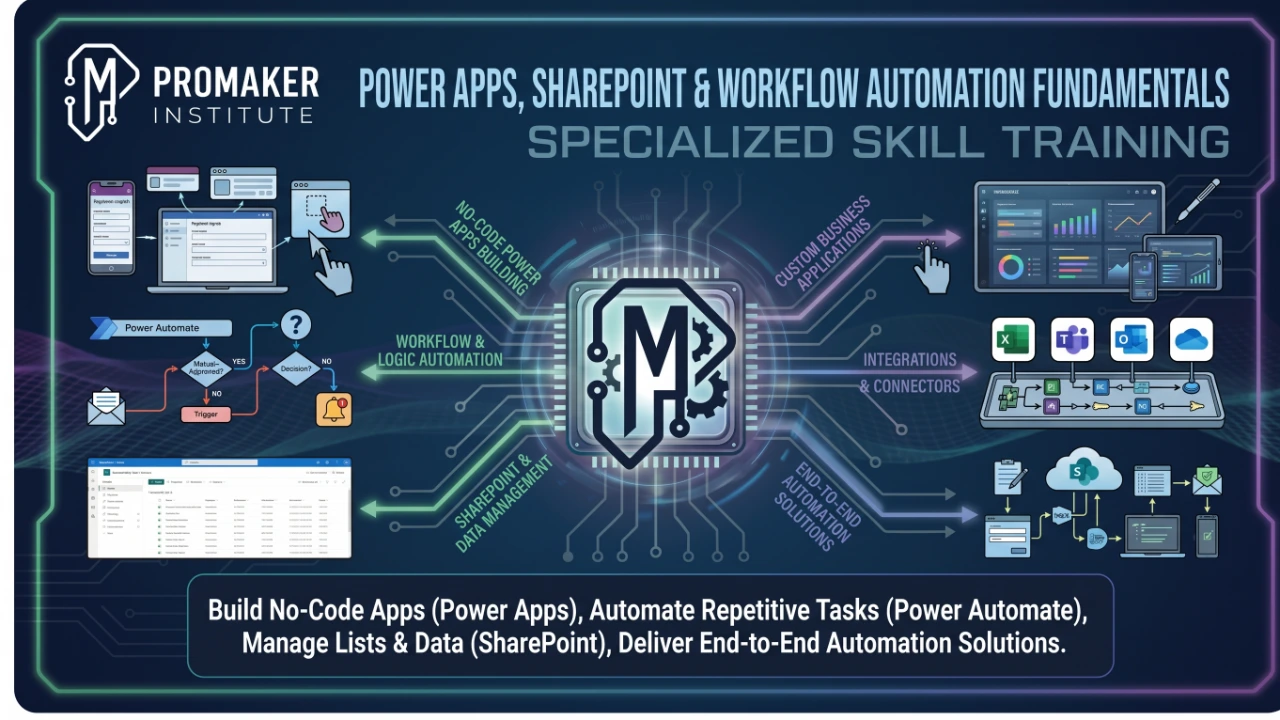 Specialized Skill Training - Power Apps, SharePoint & Workflow Automation Fundamentals course cover